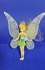 Disney Fairies Tinkerbell With Pixie Dust Wings, Green Clothing, Blonde Hair.