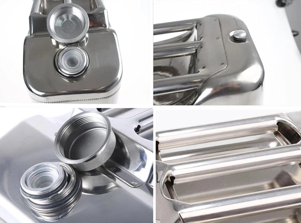 Stainless Steel Jerry Can 5 Gallon Water Can 20 L Portable - Image 3 of 4