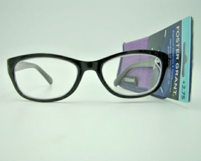 Foster Grant Watercolor Purple Women's Reading Glasses+2.75 With Soft Case NWT