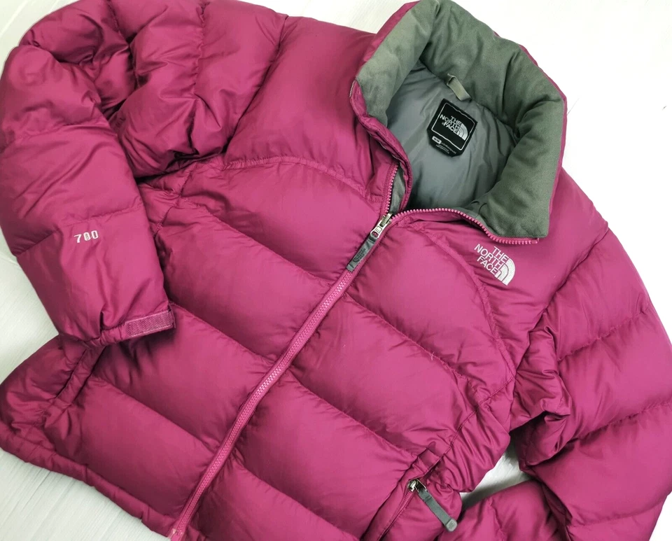 HOT Women THE NORTH FACE NUPTSE 700 GOOSE DOWN QUILT PUFFER ORCHID PINK Jacket M - Image 2 of 4