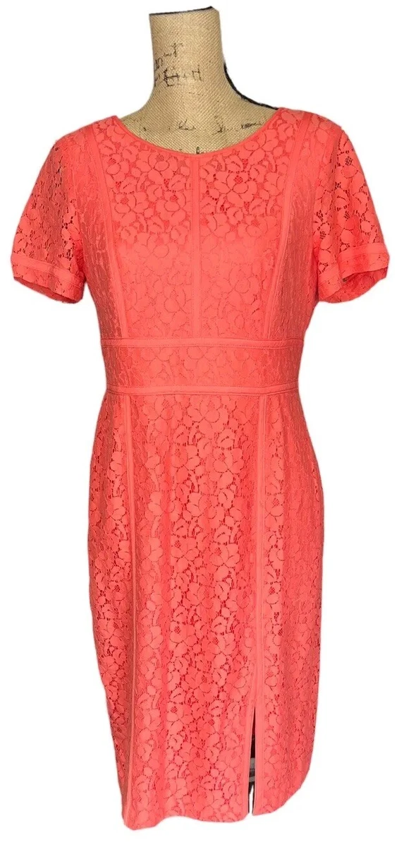 Coral short deals sleeve dress