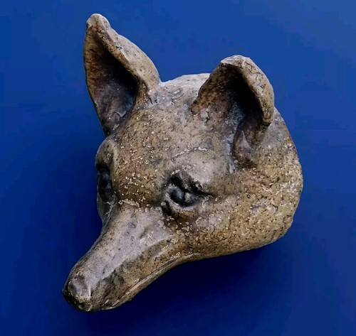 Vintage Hand Made Pottery Ceramic Fox Head. - Picture 2 of 7