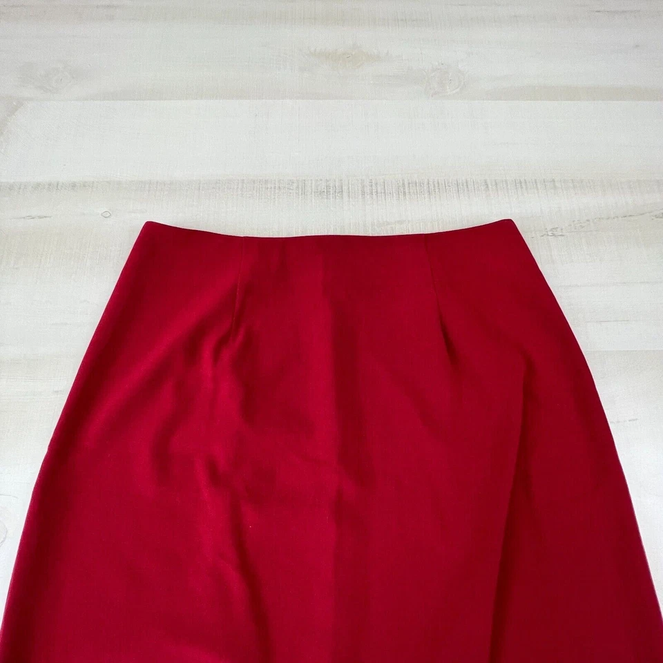 Falda B Moss Tailor para mujer 2 lápiz rojo recta elástica carrera informal Foto 2 de 4