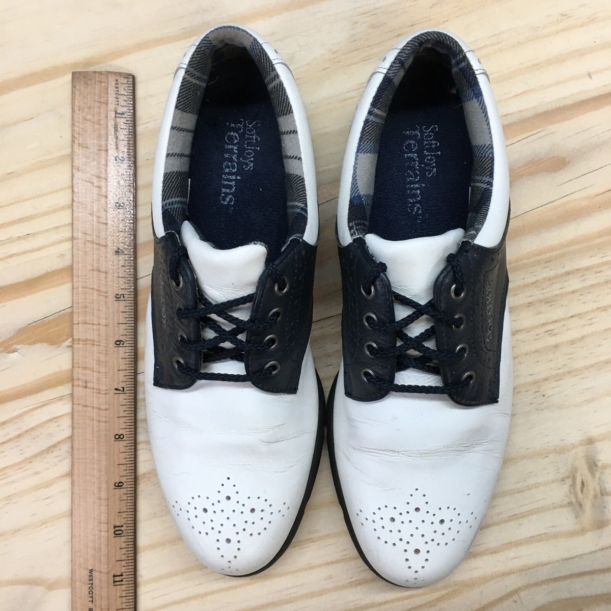 FootJoy class ホワイト　中古 FootJoy Shoes Mens 7 N Saddle Oxford Golf Comfort 98321
