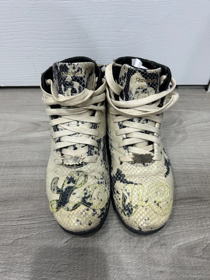 REEBOK Love Melody Ehsani Snakeskin Leather Spiked Sneakers Shoes Sz 7 *RETIRED - Image 4 of 4