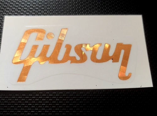 GIBSON GOLD PEARL HEADSTOCK WATERSLIDE / GIBSON DORE GUITAR LOGO