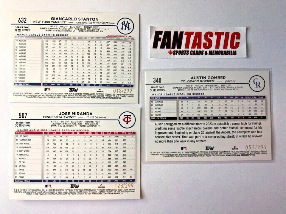 Orange Foilboard /299 Parallel Card YOU PICK 2024 Topps Series 1, 2 & Update - Image 2 of 4