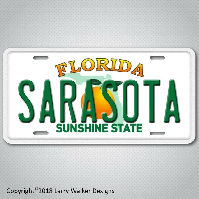 Sarasota City in Florida Aluminum License Plate Tag New eBay