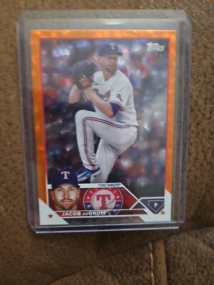 2023 TOPPS UPDATE JACOB DEGROM ORANGE FOILBOARD #/299 METS RANGERS