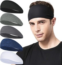 Running Moisture Wicking Stretchy Headband for Men Women Yoga Workout Hair Bands
