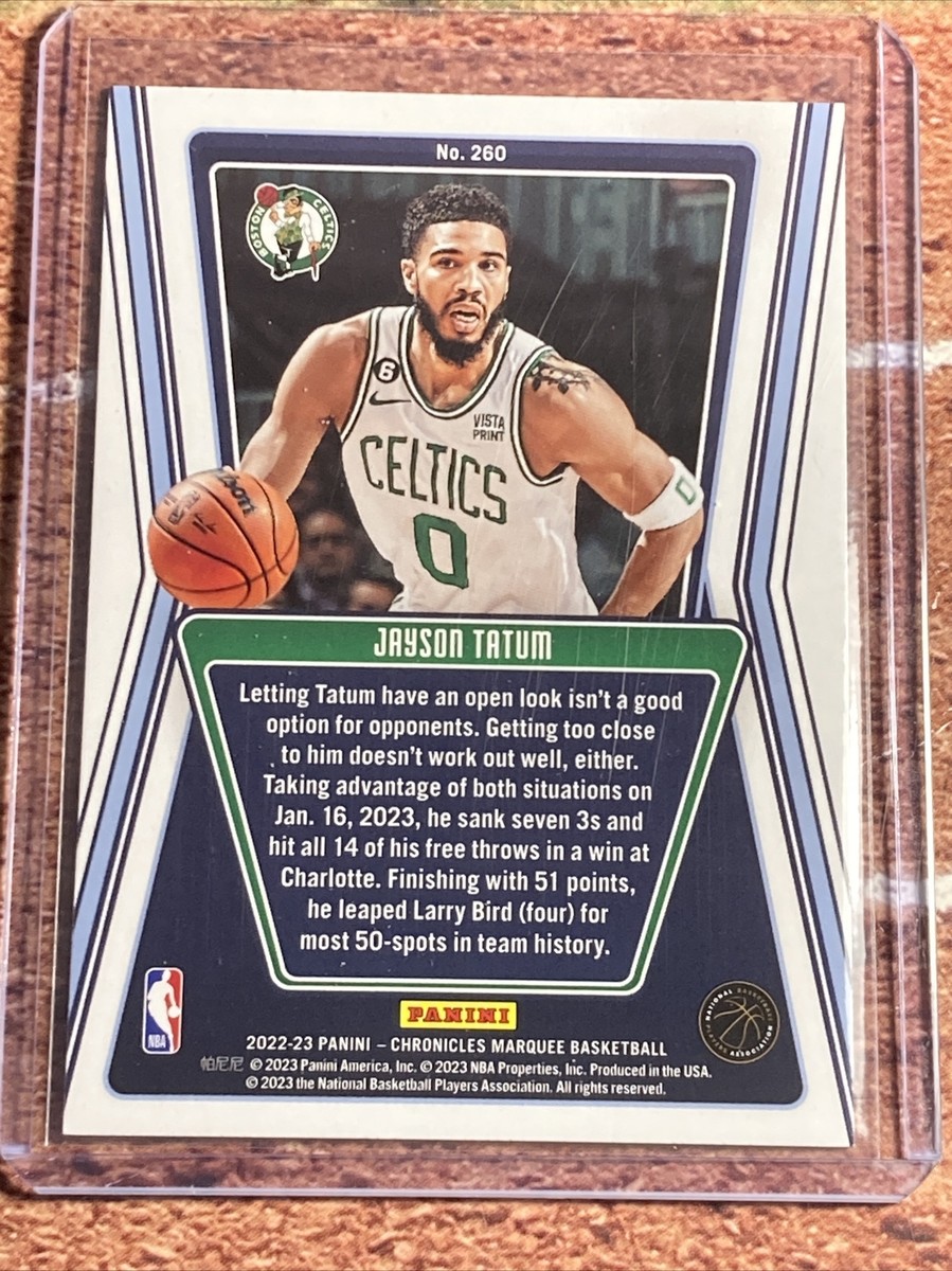 Jayson Tatum 2022-23 Panini Chronicles #260 Pink Marquee