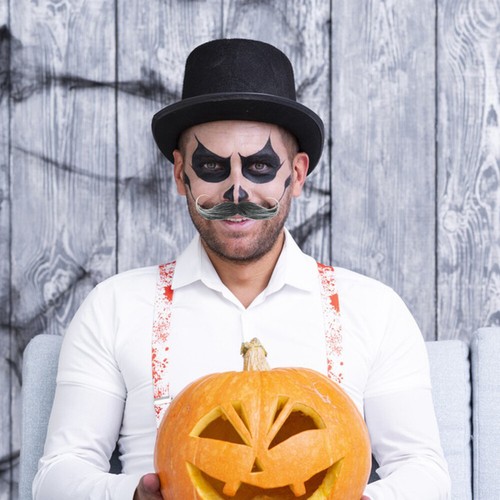 2 Pcs Mustaches Stick on Moustache Adults Fake Goatee Halloween Beard Elder Man - Picture 3 of 12