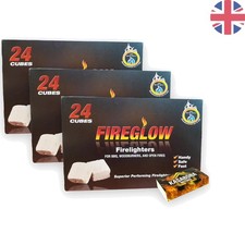 Long-Lasting 24-Pack Fireglow Firelighters – Easy Use for Indoor & Outdoor Fires 0.83 per lighter