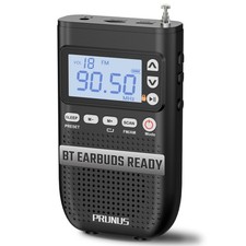 J-618 Portable Radio AM FM to Bluetooth Earphone, as Bluetooth Speaker, 2000m...