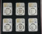 Set of 6: 2023 Morgan & Peace Dollar Silver Coins  NGC MS70 & PF70 Ultra Cameo