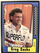 1991 Greg Sacks Maxx NASCAR Card #18