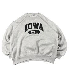 Vintage Russell Athletic Sweatshirt Mens XXL USA Made 90s Iowa Hawkeyes Crewneck
