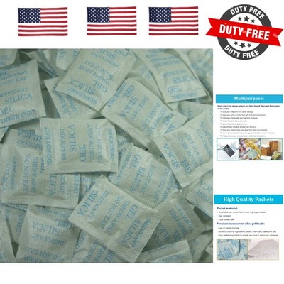 Desiccant Packs 100 Packets 2 Gram  Silica Gel Moisture Absorber for Storage ...