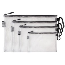 GOBAGS Air Production Multi-Size Clear Zipper Pouch Multi-Size, Black