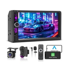 7" Wireless Double Din Car Stereo Carplay Radio Screen for Car Audio Receiver...