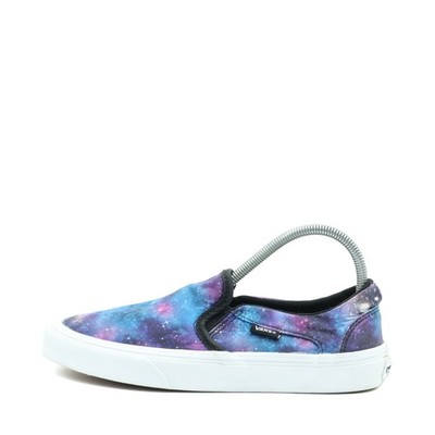 VANS Damen Slip-On Galaxy Sneaker Lila Blau Atmungsaktiv Classic EU 38.5