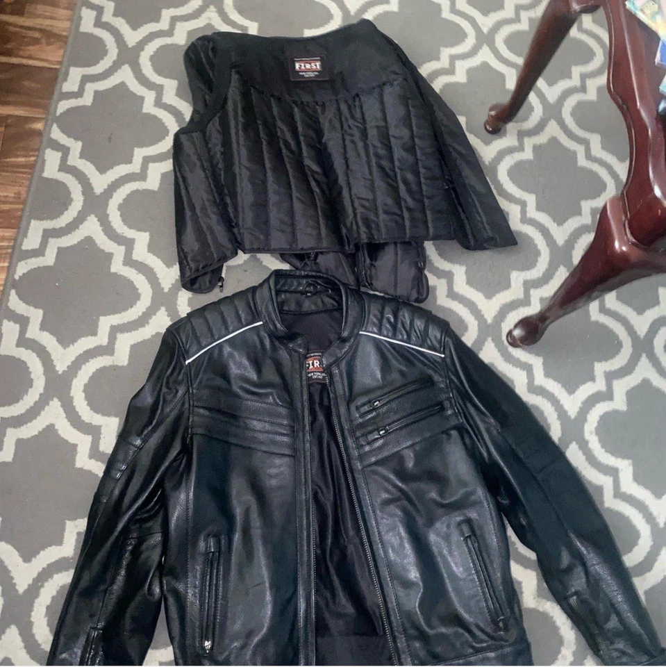 First Classics - L-162 - средний - черная кожаная куртка - Изображение 4 из 4