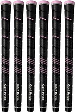 Golf Pride CP2 Wrap Undersize Black  Pink Grips - Plus4 Technology - Set of 6