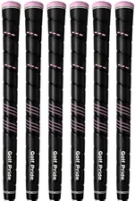 Golf Pride CP2 Wrap Undersize Black & Pink Grips - Plus4 Technology - Set of 6