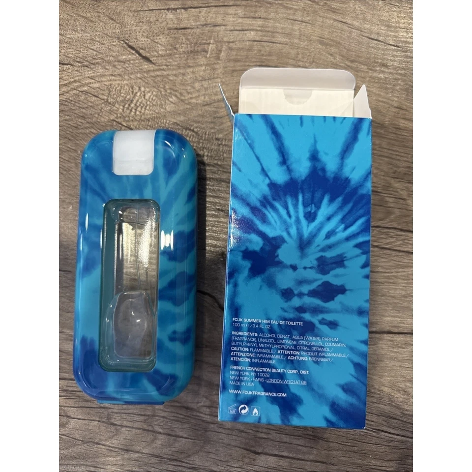 Fcuk Summer Him Eau de Toilette Spray 3.4 OZ 100 ml Caja Abierta Foto 2 de 2