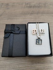 Sterling silver 925 necklace and earring set