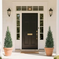 3ft/4ft Artificial Topiary Cedar Trees for Outdoor/Indoor use (set of 2)