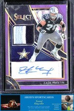 2019 Panini Select *Zack Martin **Card #MP-ZM** #'d /49 PURPLE PATCH AUTO
