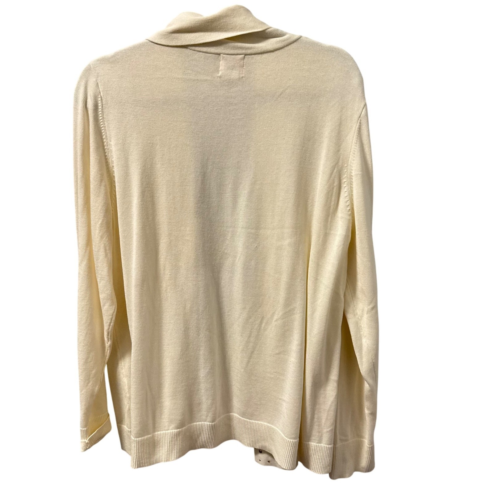 Ruby Rd. Womans Open Front Cardigan 1X  Ivory Emb… - image 6