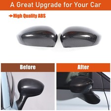Paar Carbon Optik Au&szlig;enspiegelkappen Passend F&uuml;r Fiat 500 Abarth 595 2010&ndash;2023