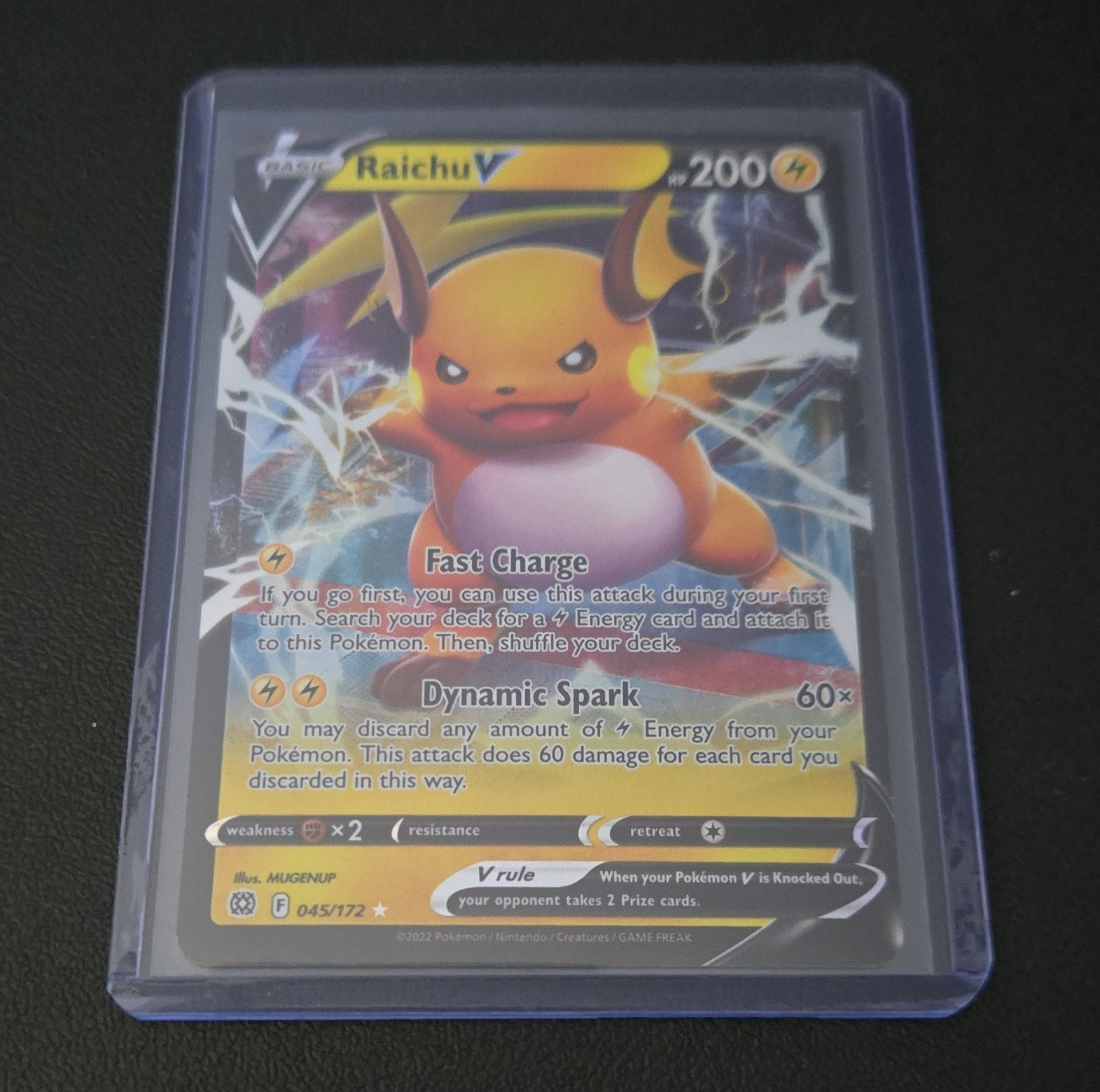 Raichu V 045/172 Ultra Rare Holo SWSH09 Brilliant Stars Pokemon TCG Eng 2022