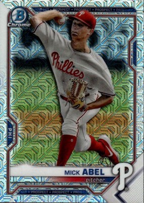 2021 Bowman Chrome Mick Abel #BCP-219 Prospects Mojo Refractor Philadelphia 33B