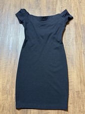 Karlie Dress Womens Medium M Black Off The Shoulder Bow Back Short Sheath USA Md