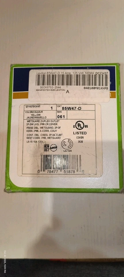 Salida dúplex Leviton Wetguard 85W47-D Foto 2 de 4