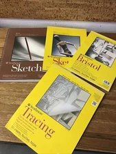 Lot Of 4 Strathmore Sketch & Trace & Spiral Paper Pad 11"X14" All New