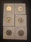 Lot Of 6 XF + 90% Silver Washington Quarters.  1942. Beautiful Coins