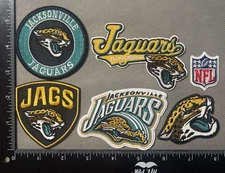 LOT OF 6 JACKSONVILLE JAGUARS IRON ON EMBROIDERED PATCH