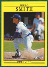 Greg Smith - 1991 Fleer #433 - Chicago Cubs Baseball Card