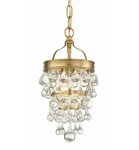 Crystorama Lighting Group 131 Calypso 7"W Crystal Mini Pendant - Gold - Picture 1 of 12