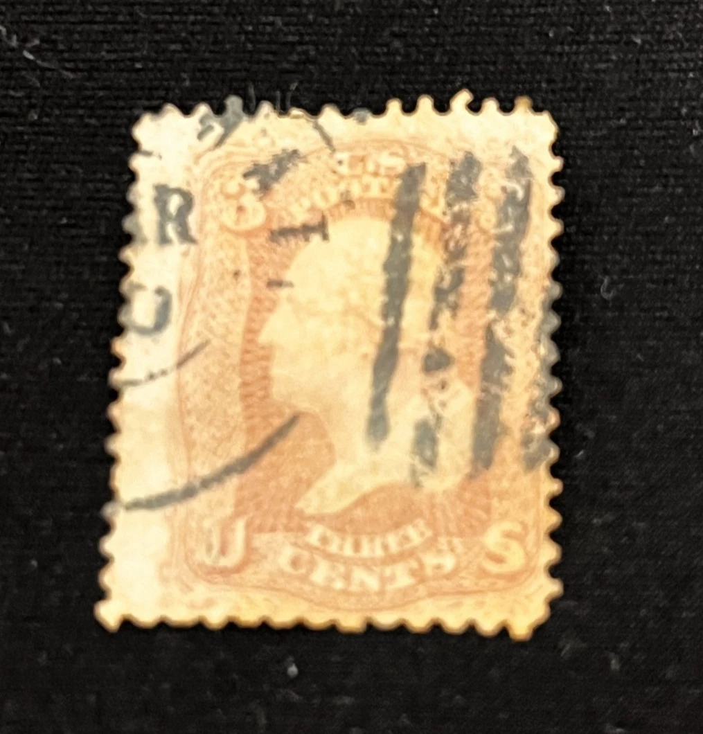 George Washington 3 Cent Stamp In Used Us Stamps (19th Century