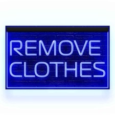 Remove Clothes Laundry Room Rules Shop Home Decor illuminated Display Neon Sign