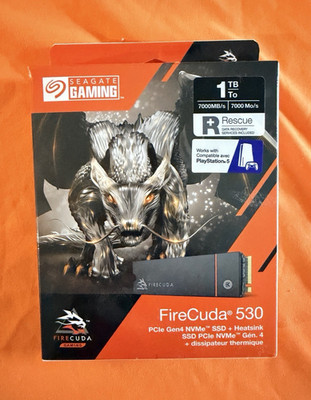 Seagate FireCuda 530 1TB M.2 PCIe Gen4 NVMe SSD Heatsink PS5