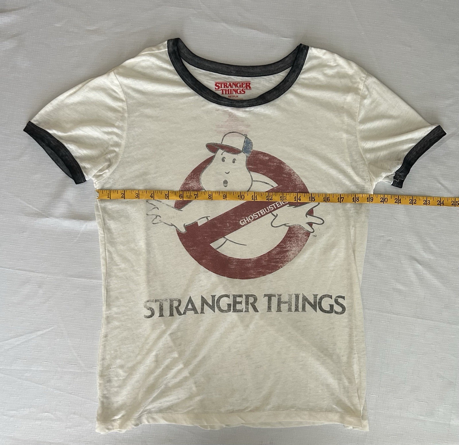 Stranger Things Ghostbusters Ringer Tee Shirt She… - image 5