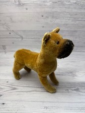 Vintage Steiff Boxer Dog Collectible Stuffed Toy Animal 23cm 9in Button in Ear