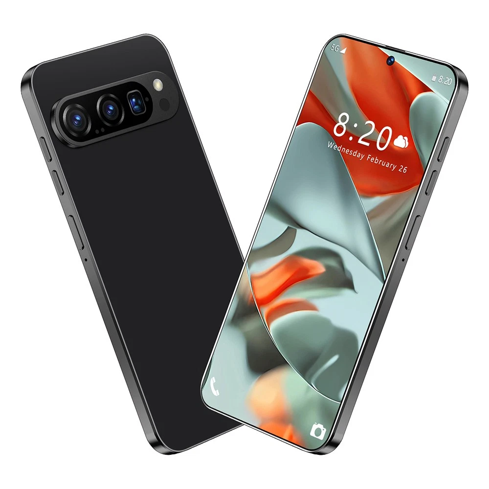 Smartphone P9 Pro 5G Débloqué - 6,8 Pouces, 6800mAh, 128 Go, Android 15 - Neuf