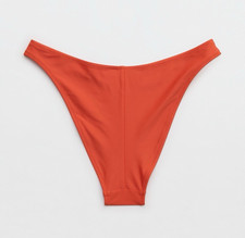 Aerie Women s Solid Orange Bikini Swim Bottom...